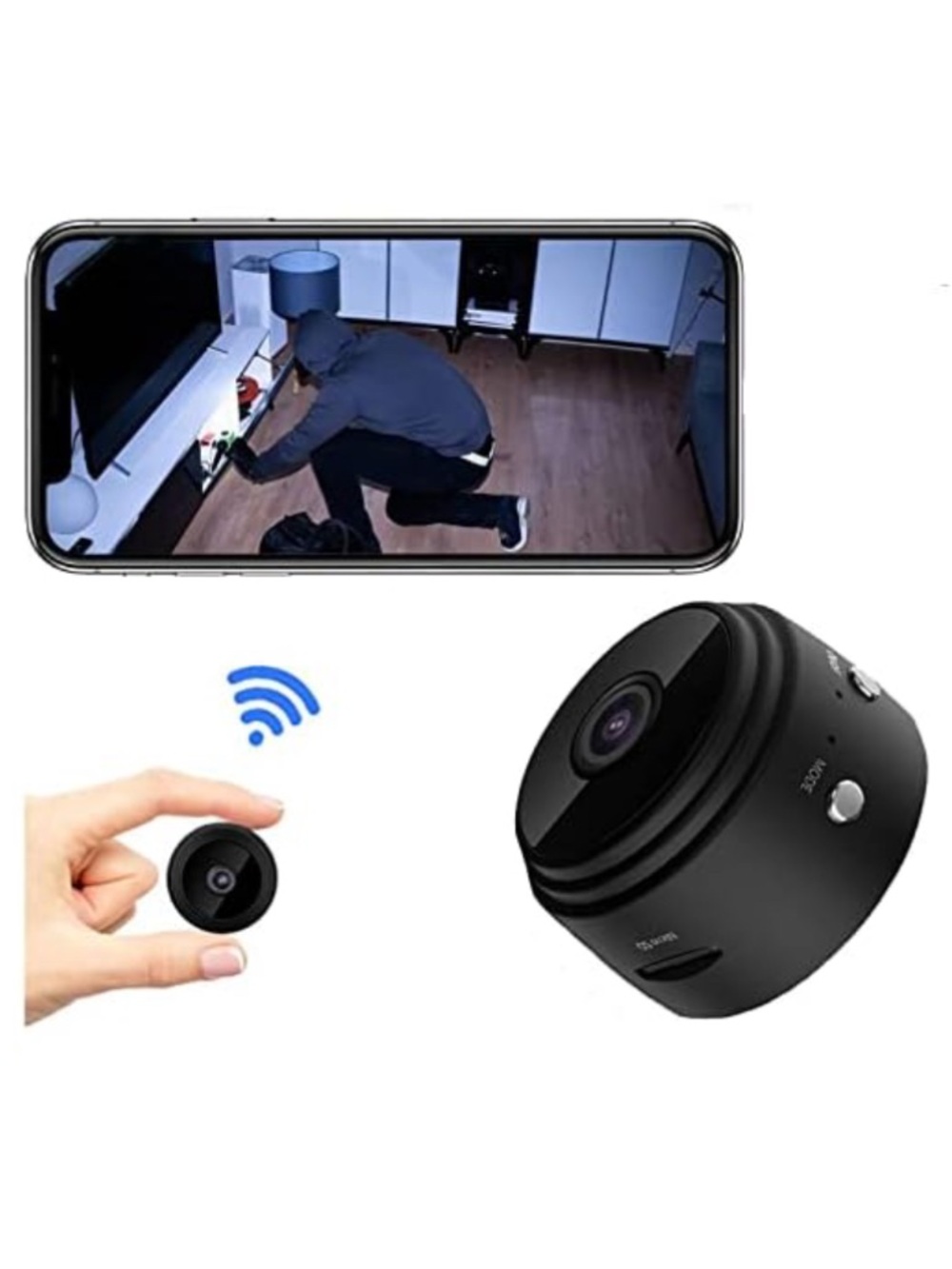 senri Mini Security Camera, 1080P HD WiFi Home Indoor Outdoor Camera for Baby/Pe